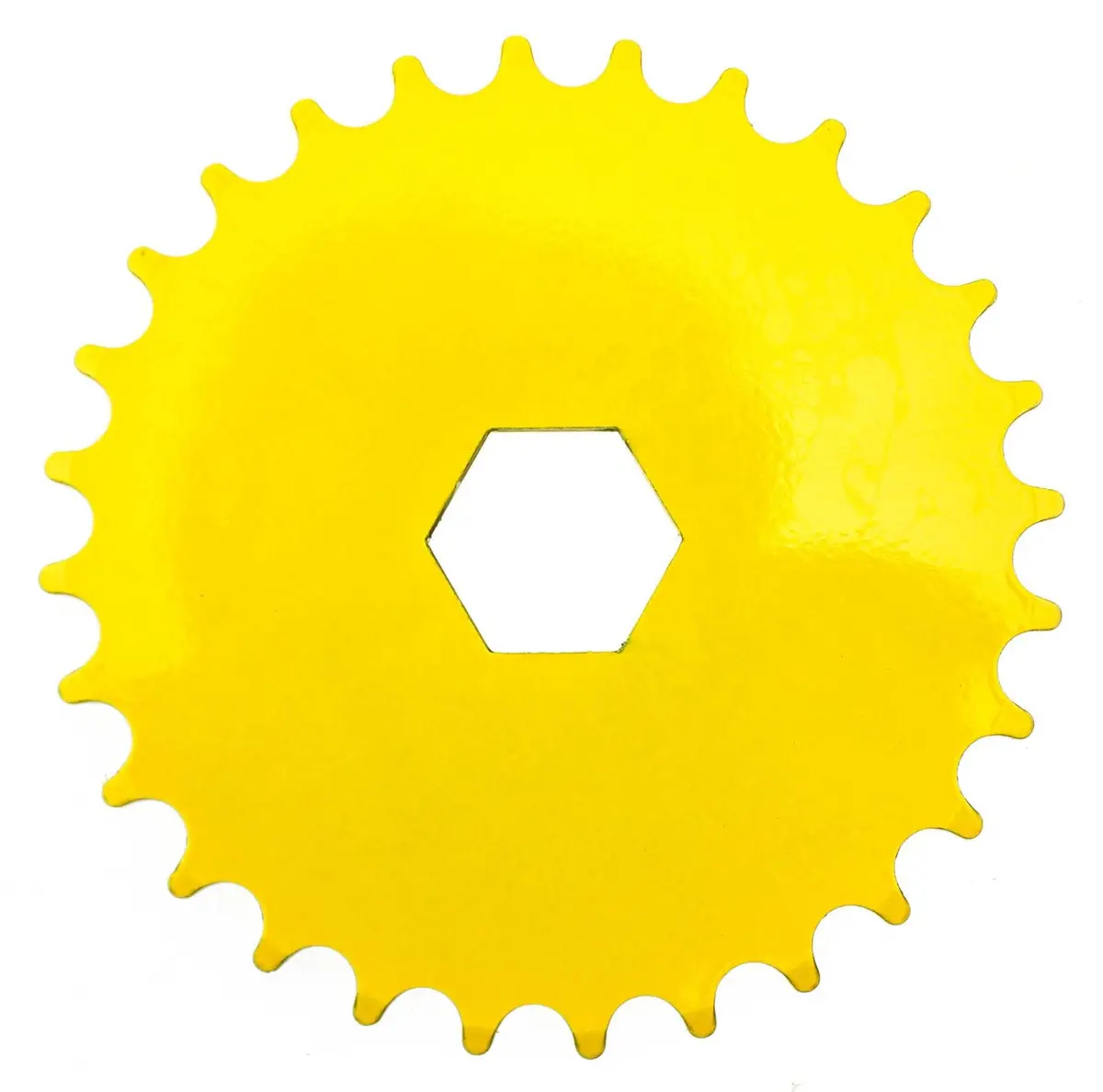 Hex Mount Bike Chainring 28T 1/8" 176G Yellow Steel Kid's Youth Bmx New 1