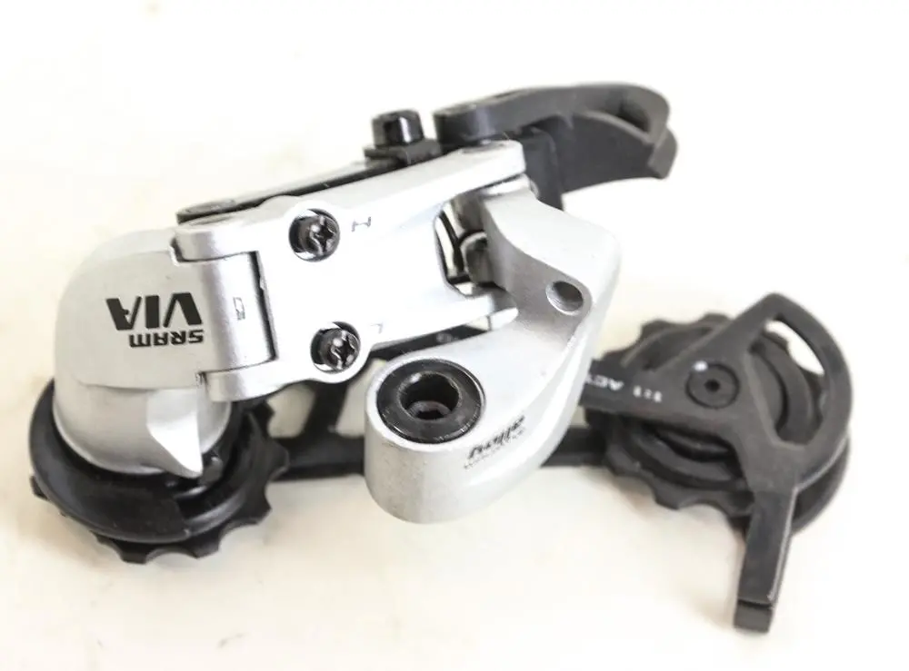Sram Via Mtb Hybrid Bike Rear Derailleur Silver New 1