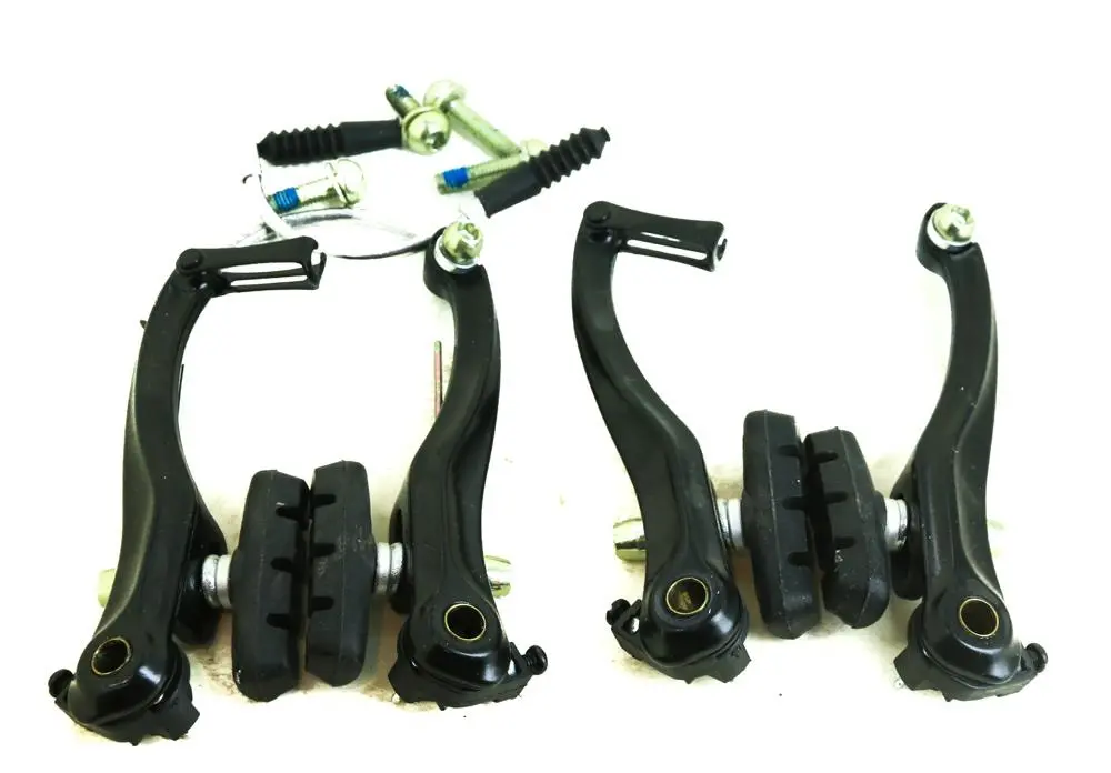 V-Brake Direct / Linear Pull Bike Brakeset Front + Rear Aluminum Black New 1