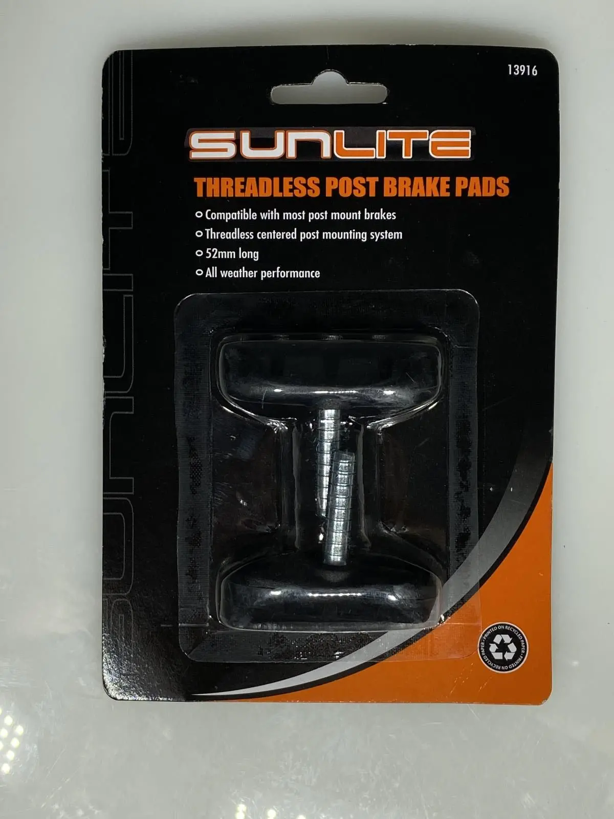 1 Pair Sunlite Threadless 52Mm Post Brake Bike Bicycle Pads New 1
