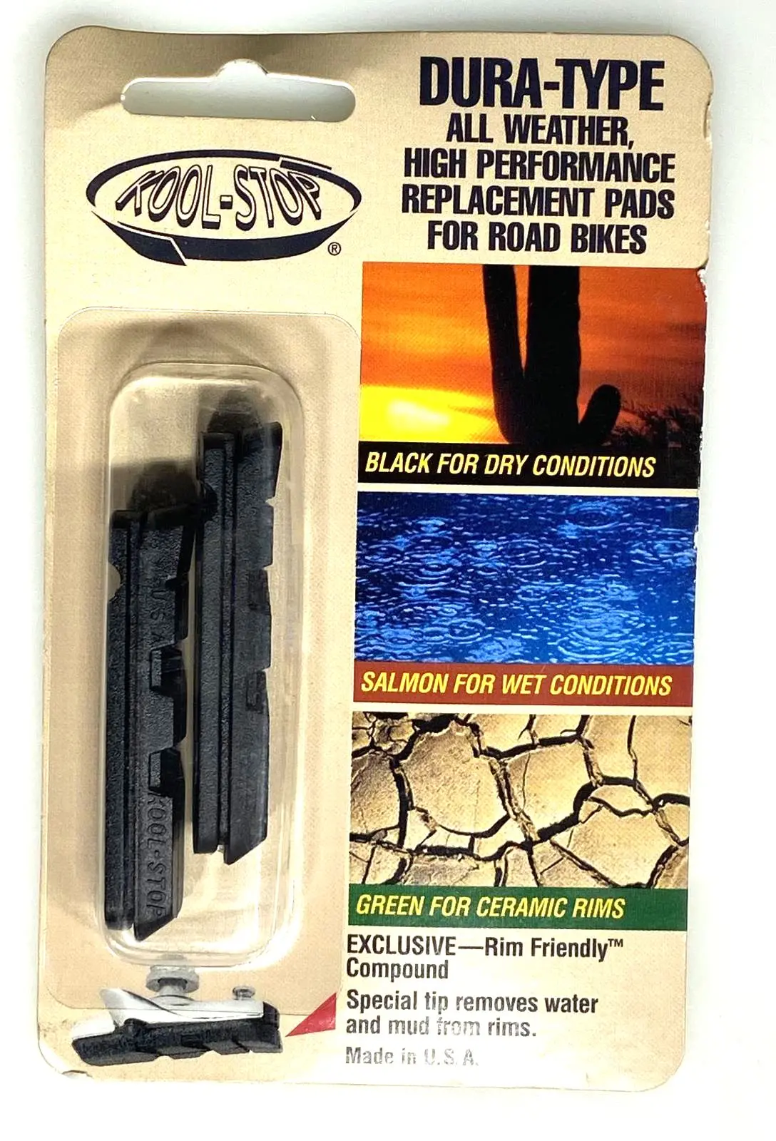 Kool Stop Dura-Type Road Rim Brake Pads Dry Conditions Shimano Compatible New 1