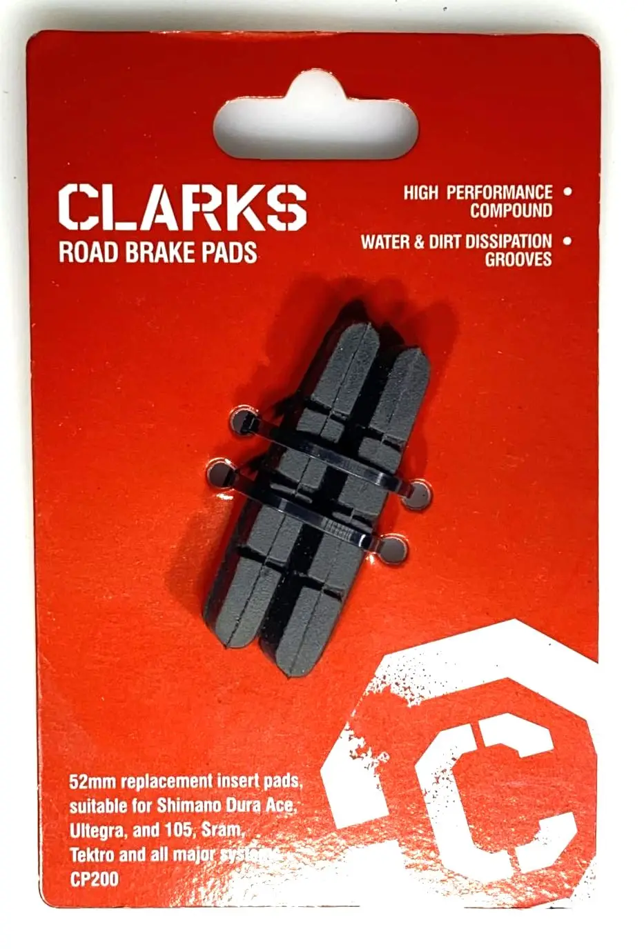 Clarks Road Bike Brake Pads Insert High Performance Compound 52Mm New 1