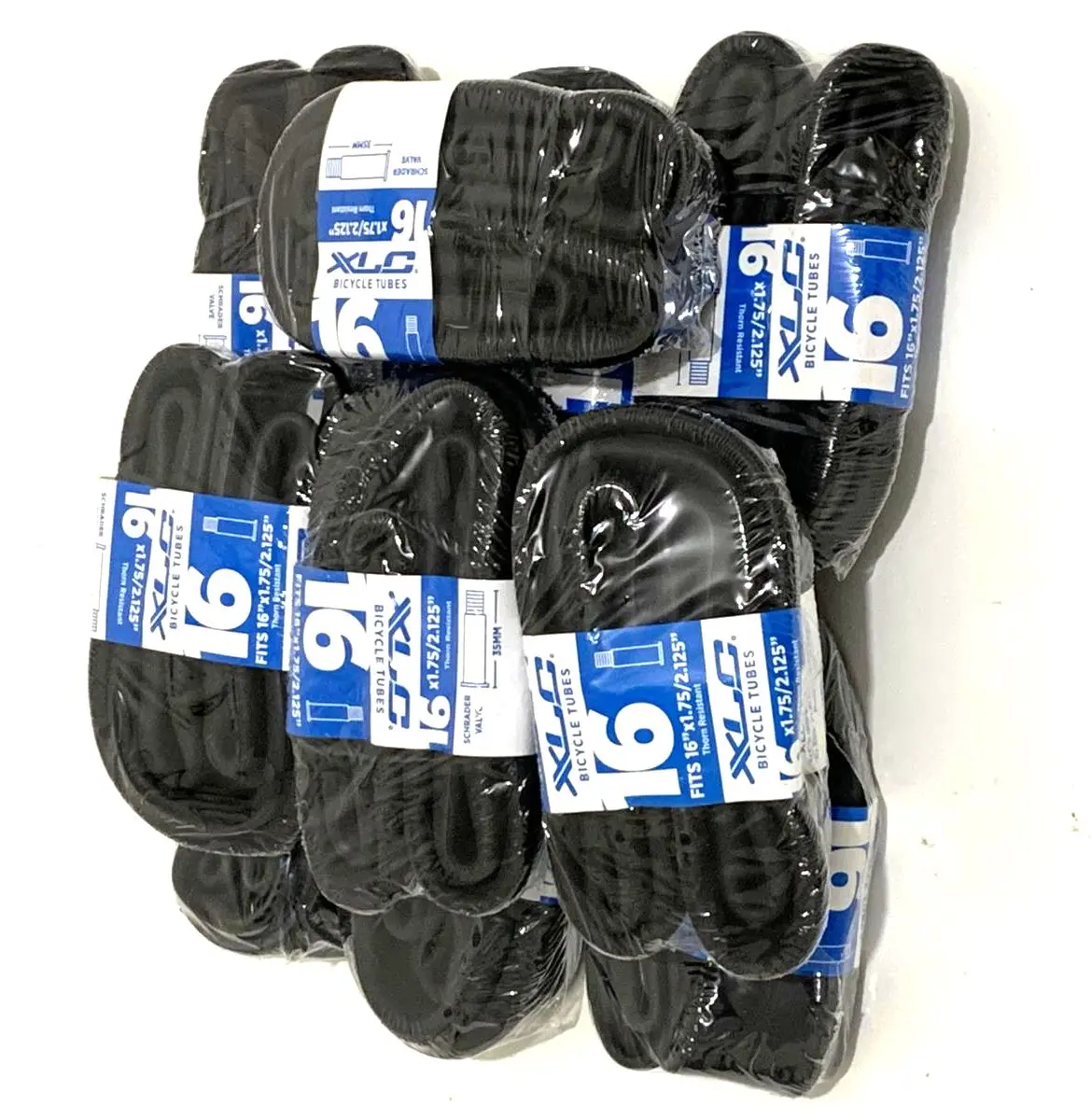 Lot Of 10 Xlc 16X1.75/2.125" 35Mm Schrader Valve Thorn Resistant Bike Tubes New 1