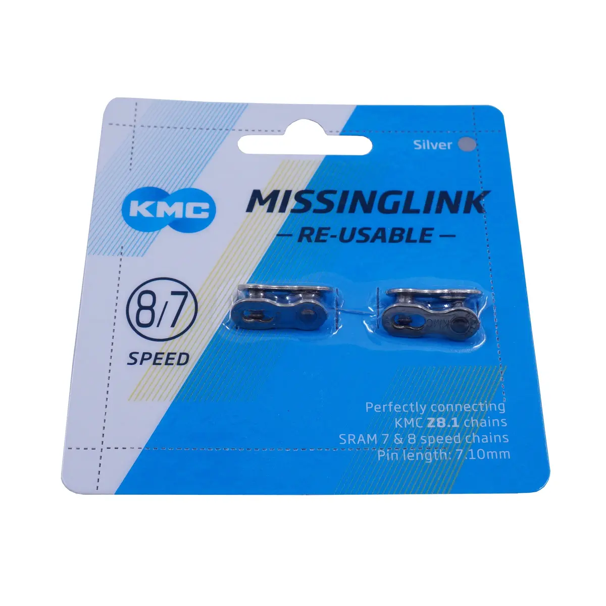 Kmc Cl571r Missing Link 8 Speed 7.1Mm Masterlink (Card Of 2) 1