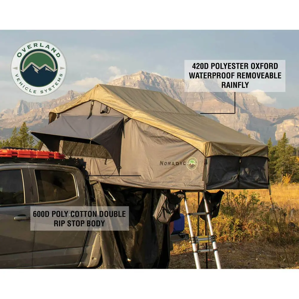 Overland Vehicle Systems - Nomadic 4 Extended Roof Top Tent In Dark Gray 2