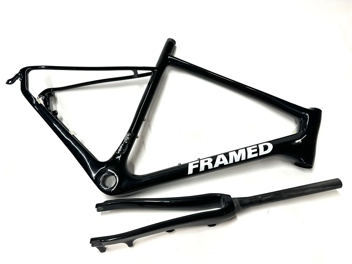 Framed Mallorca Carbon Disc Brake 56Cm 700C Black Road Bike Frame / Fork New 1