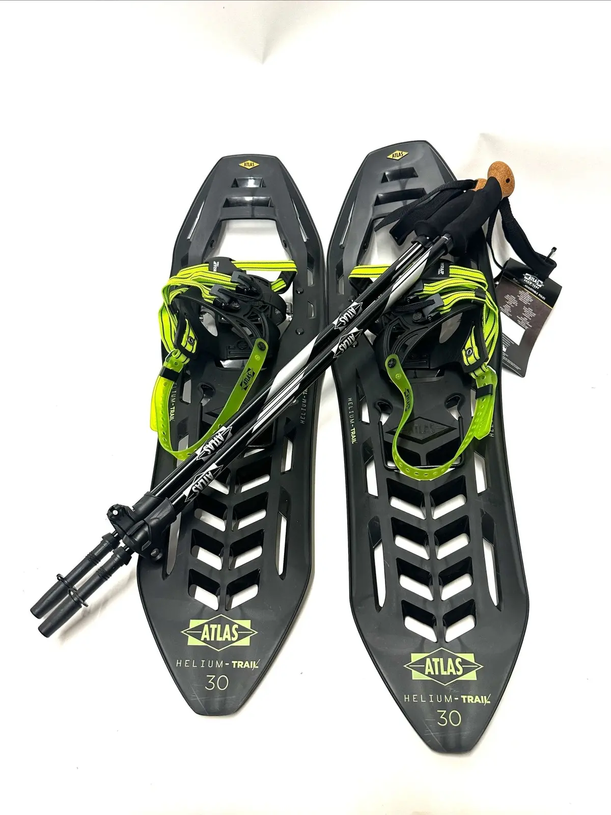 Atlas Helium-Trail 30" Mens Snowshoe Kit Trail Walking Snow Shoe New With Tags 1
