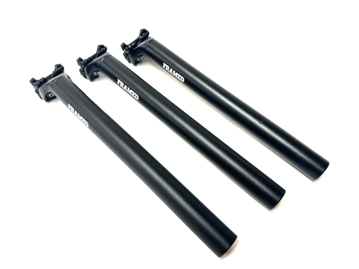 Lot Of 3 Framed Light Alloy Mtb Road Bike Seatpost 31.6Mm X 350Mm Black New 1