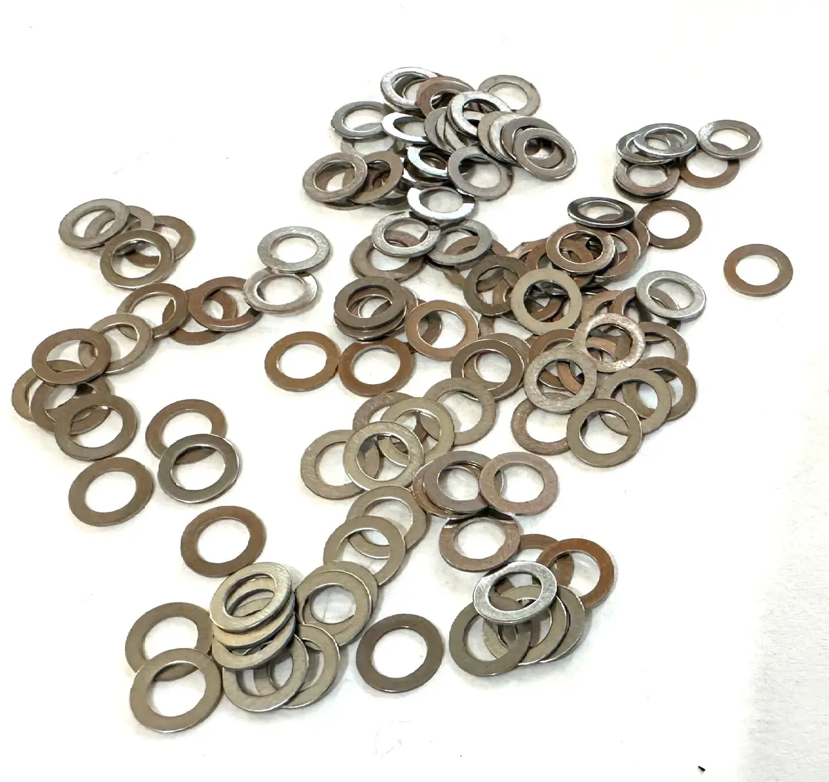 100 Count Spoke Nipple Rim Flat Washers Reinforcement Wheel Silver Washer New 1