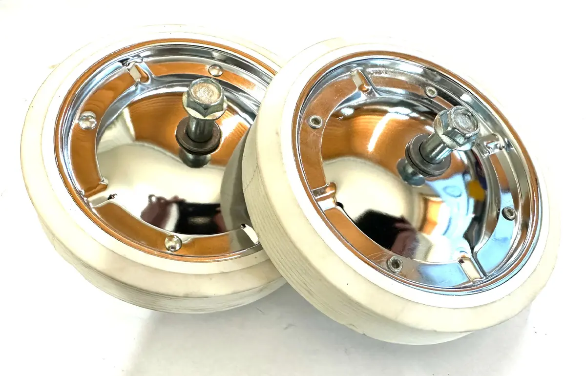 Pair 5.1" Replacement Bicycle Training Wheels White Steel Cruiser Bmx Bike New 1