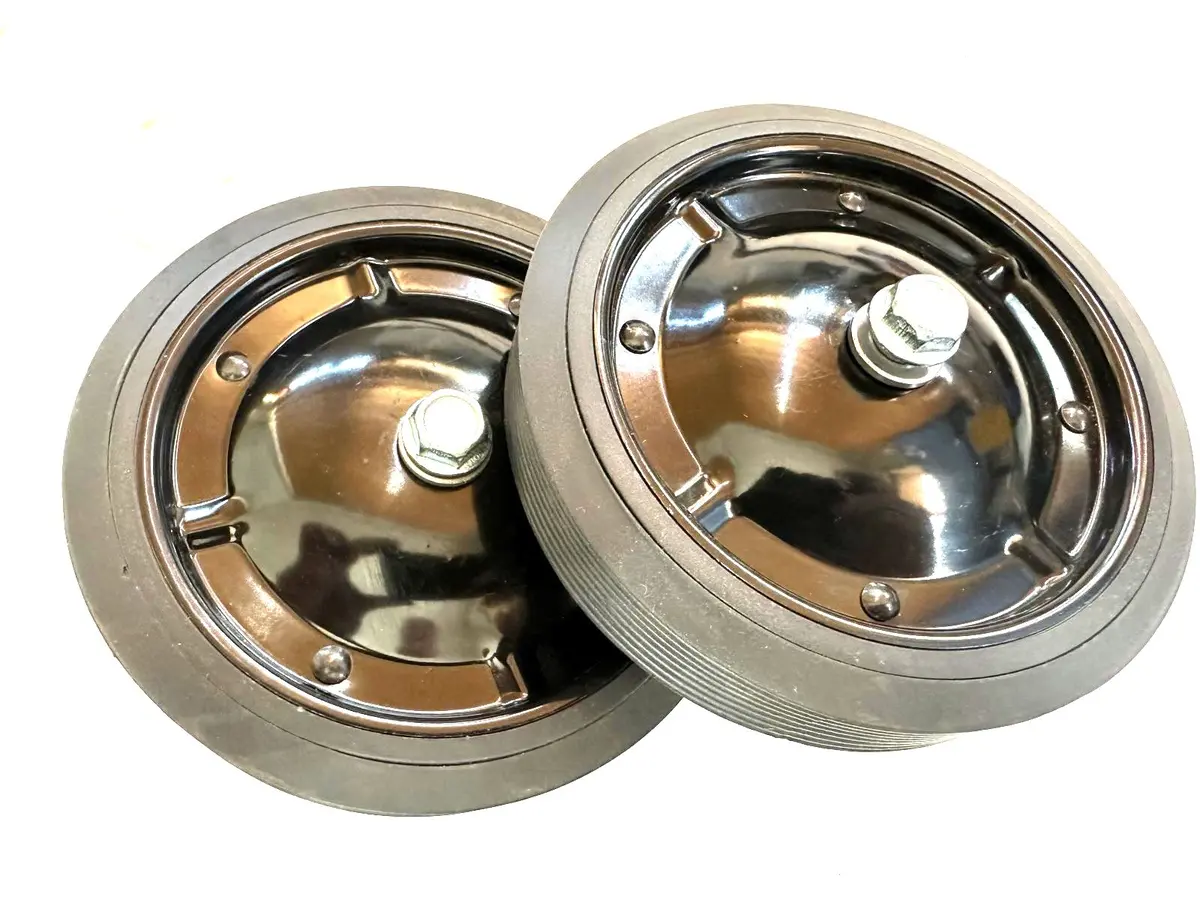 Pair 5.1" Replacement Bicycle Training Wheels Black Steel Cruiser Bmx Bike New 1