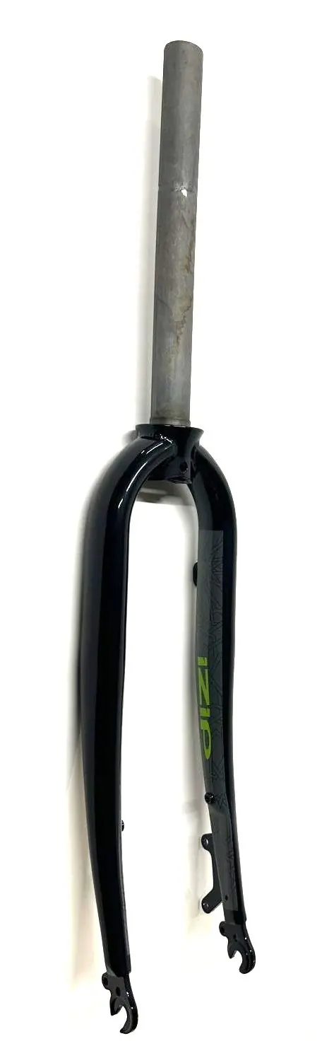 Izip 1 1/8" 26" Threadless Steel Bike Fork 100Mm Qr Disc Axle - Crown 400Mm  New 1
