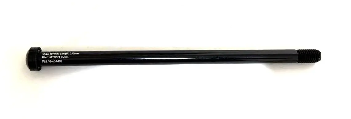 Diamondback Alloy Bike Rear Thru Axle Old 197Mm 12Mm X 229Mm Bolt On 1.75 Pitch 1