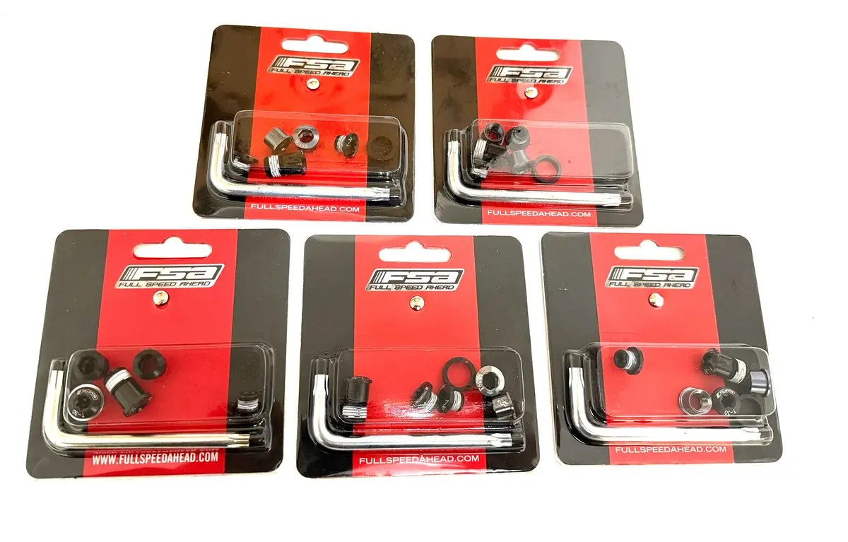Lot Of 5 Fsa Chainring Bolt Kit, 386 Afterburner, Ml138x2- Ml144x2- Ml227x1 1
