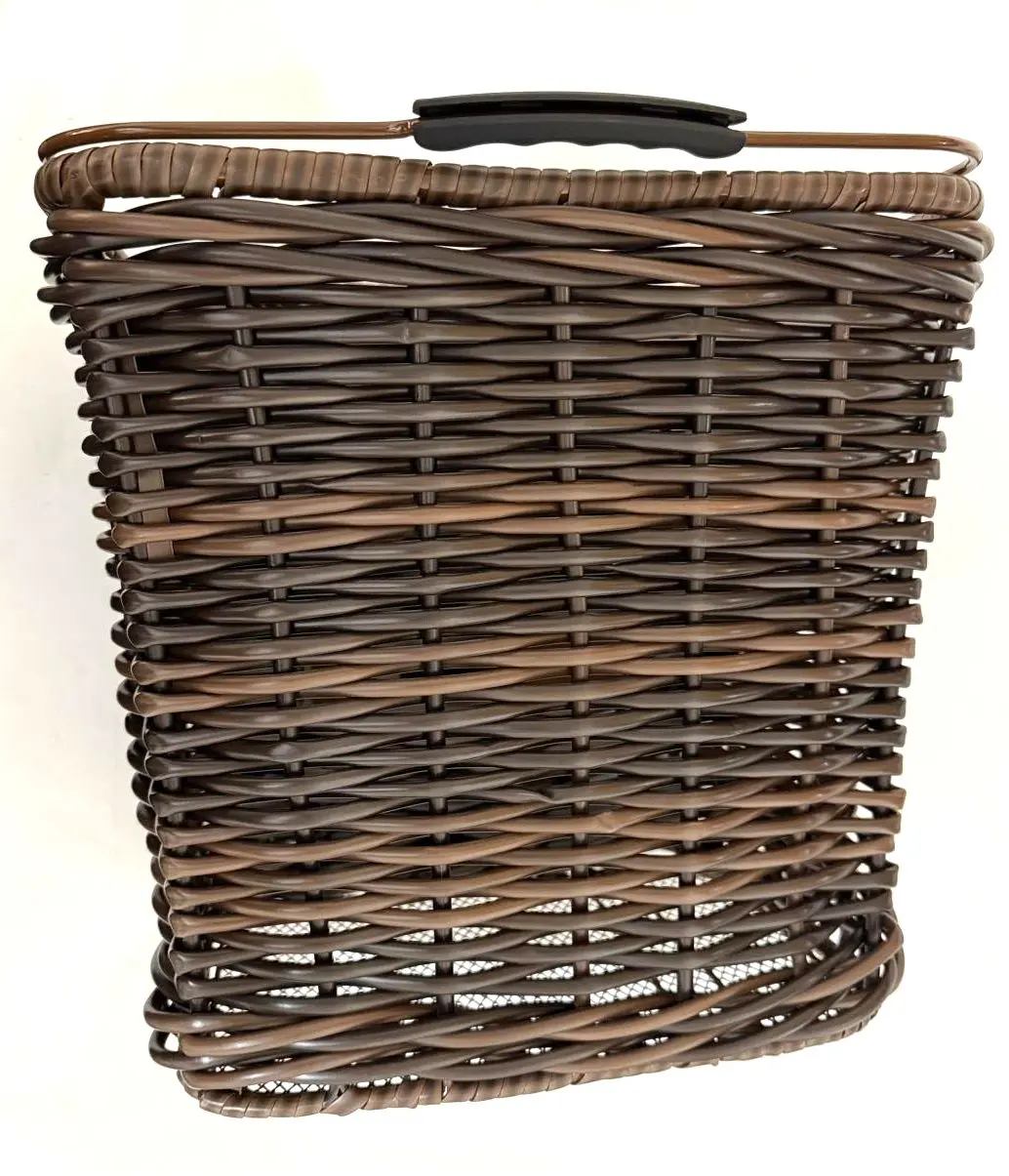 Raleigh Superbe Rr Wicker Pannier Bike Bicycle Basket Brown With Handle Tp-339W 1