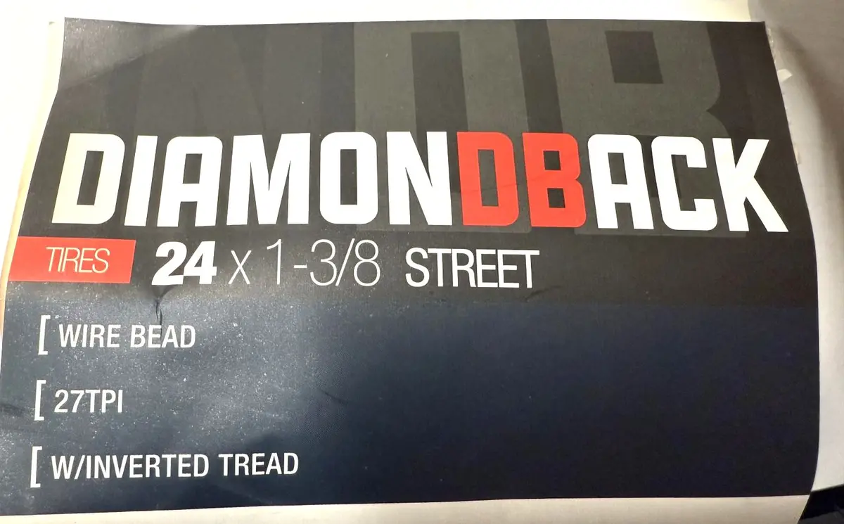 Pair (Lot Of 2) Diamondback Bike Bicycle Wheelchair Wire Bead 24 X 1 3/8" Tires 2
