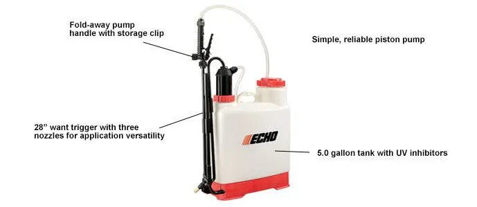 Ms53bpe Genuine Echo 5 Gallon, 90 Psi Backpack Sprayer, Piston Style Pump 1