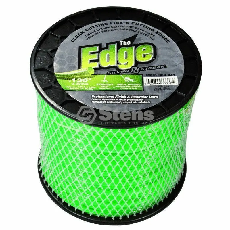 380-834 Edge .130 Trimmer Line Stens Silver Streak 3Lb Spool (435Ft) 1