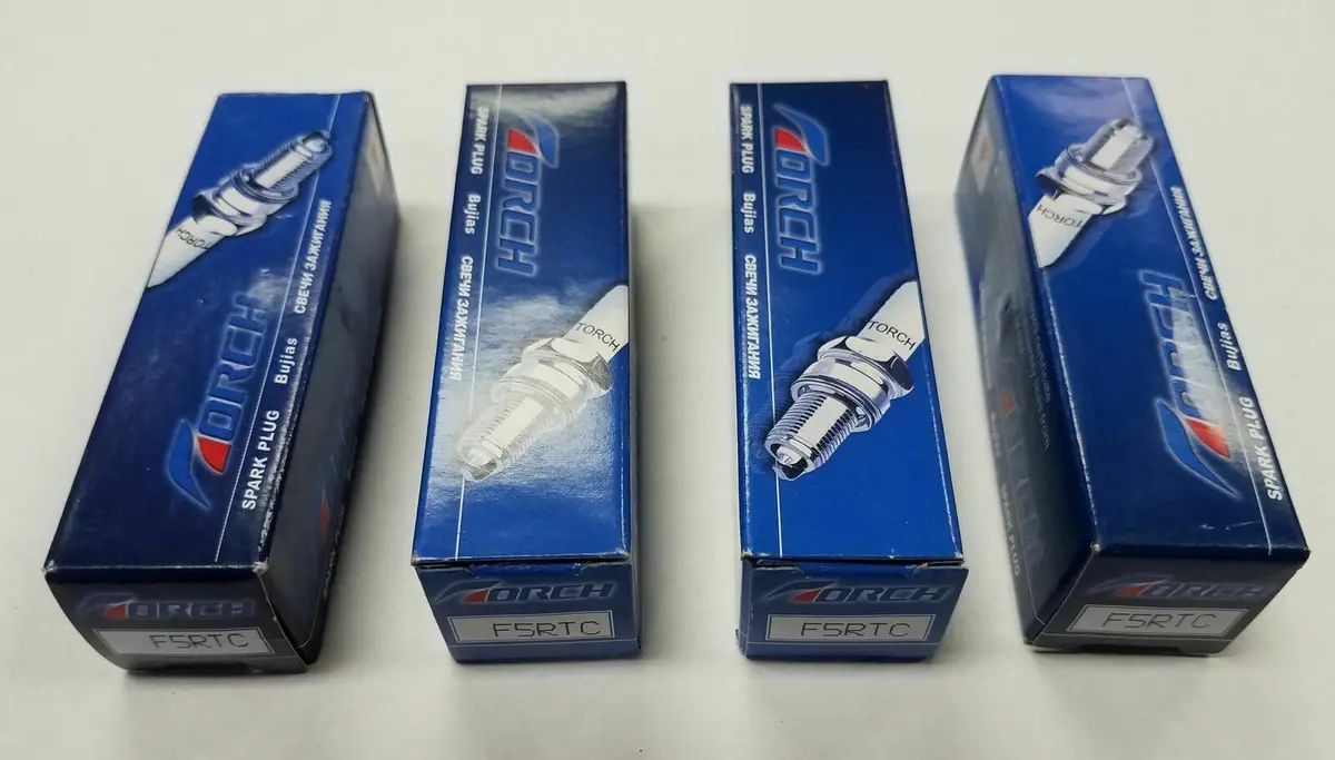 (4 Pack) Torch F7rtc Spark Plug Fits Toro 119-1901 Champion Rn9yc Ngk Bpr7es 1