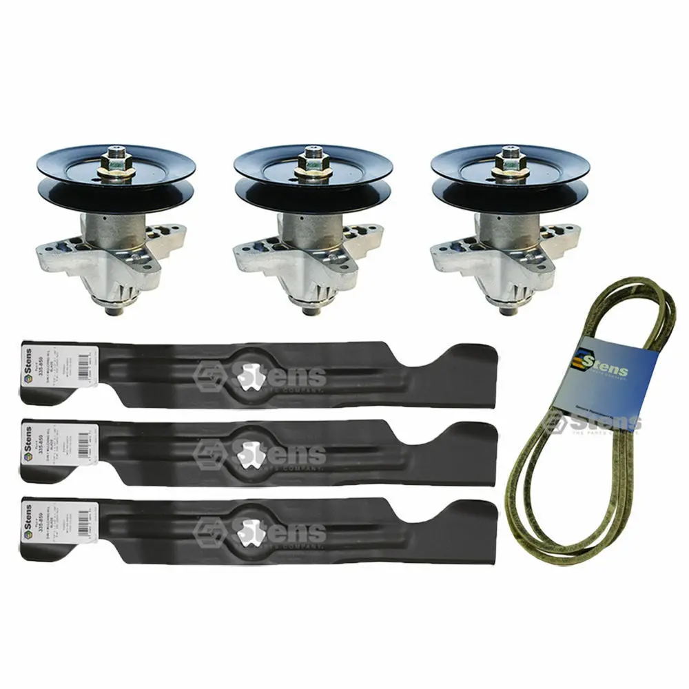 Deck Blade Spindle Belt Kit Troy Bilt Mtd White Zt-22 Mustang Xp Rzt50 Mowers 1