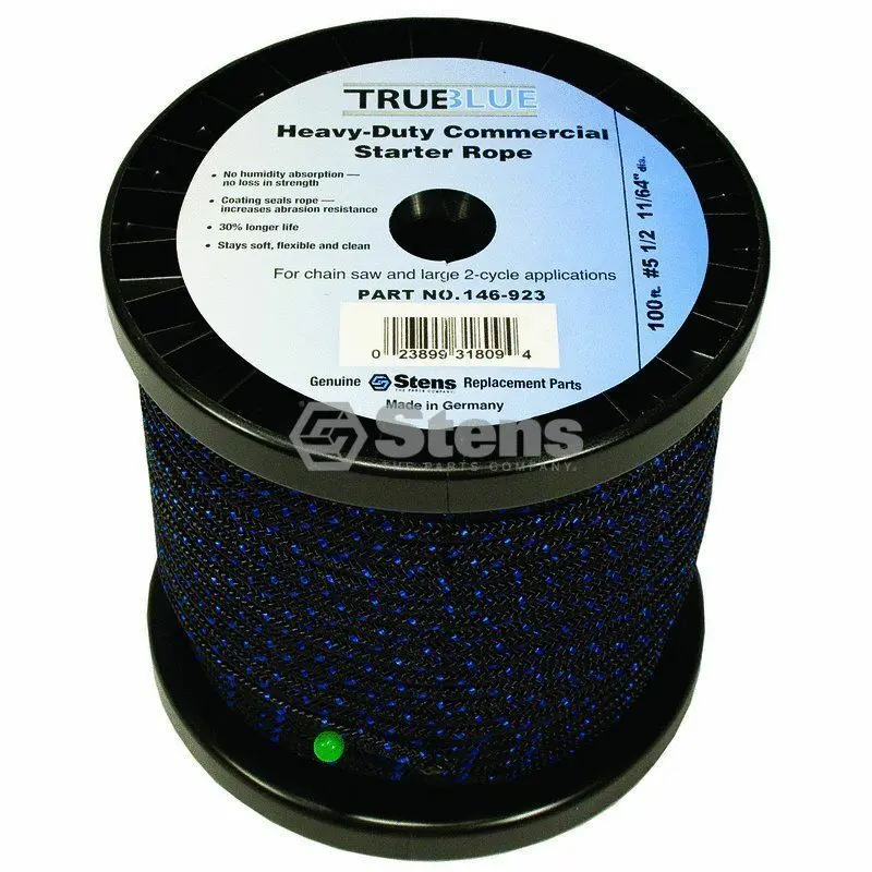 146-923 Stens 100Ft True Blue Starter Rope #5 1/2 Solid Braid Nhc 269-0923 1