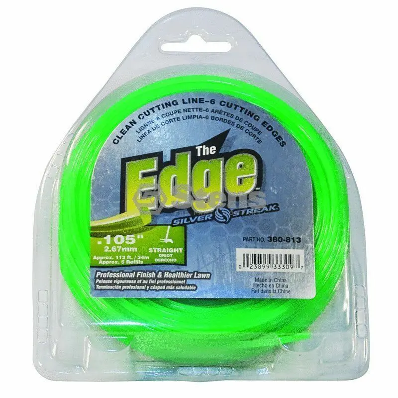 380-813 Edge .105 Trimmer Line Stens Silver Streak 1/2Lb Donut (113Ft) 1