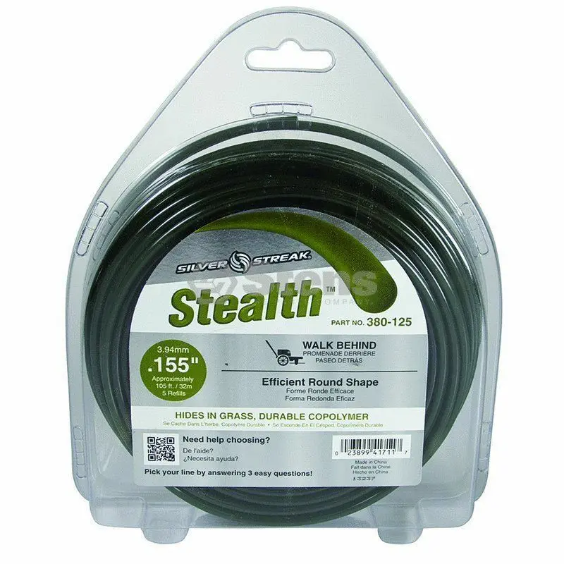 380-125 Stealth .155 Trimmer Line Stens Silver Streak 1Lb Donut 1