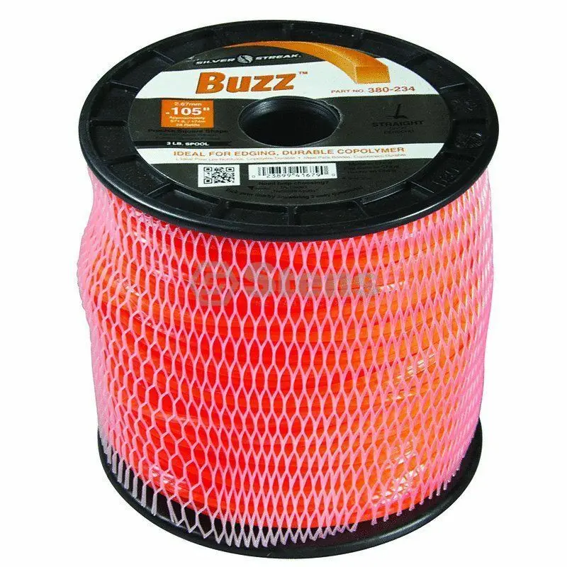 380-234 Buzz .105 Trimmer Line Stens Silver Streak 3Lb Spool 1