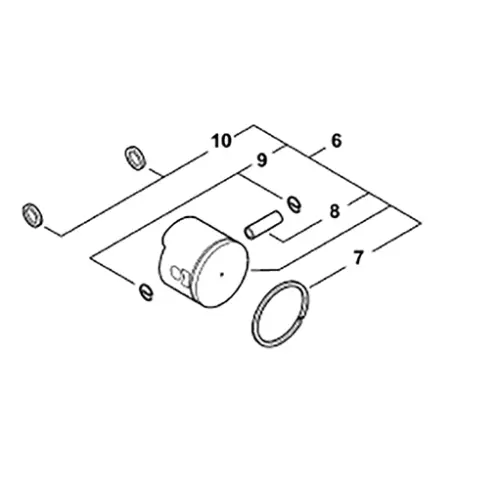 Echo P021044060 Oem Piston Kit Fits Cs-271T Cs271t 1