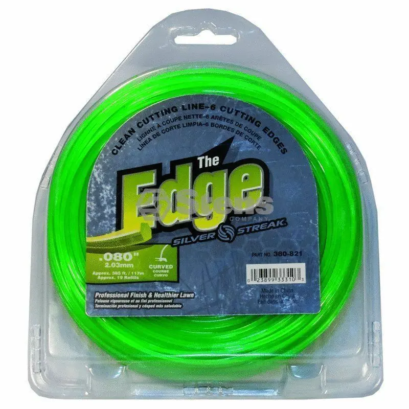 380-821 Edge .080 Trimmer Line Stens Silver Streak 1Lb Donut (385Ft) 1