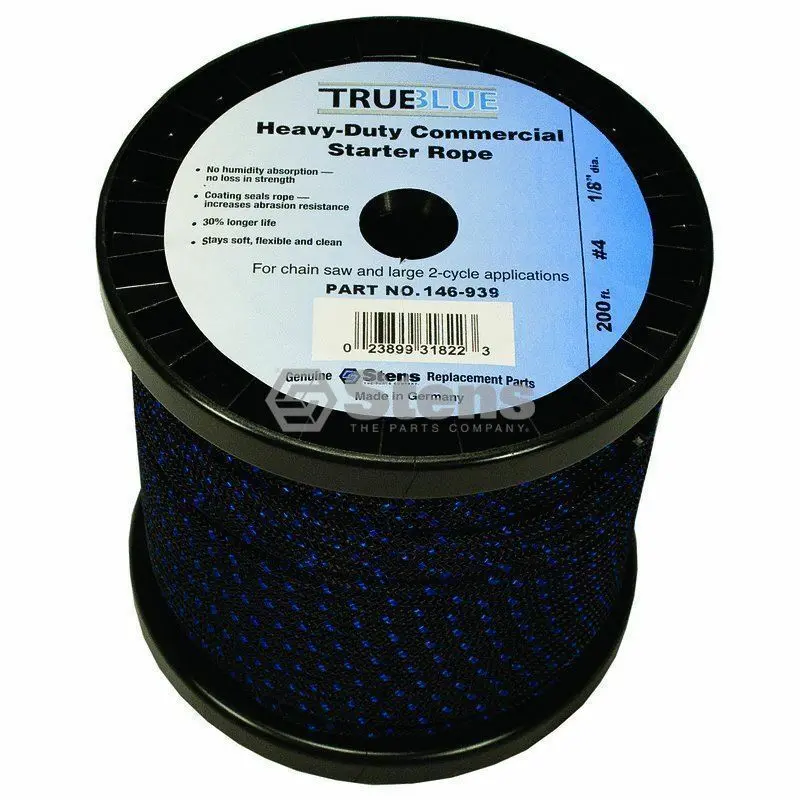 146-939 Stens 200' True Blue Starter Rope #4 Solid Braid Nhc 269-0939 1