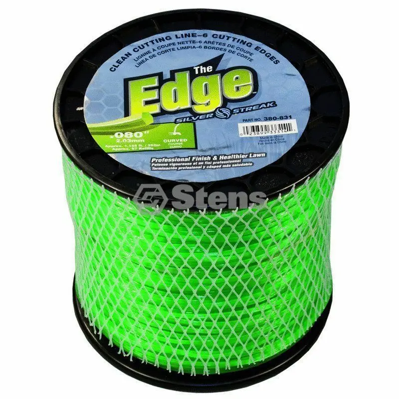 380-831 Edge .080 Trimmer Line Stens Silver Streak 3Lb Spool (1155Ft) 1