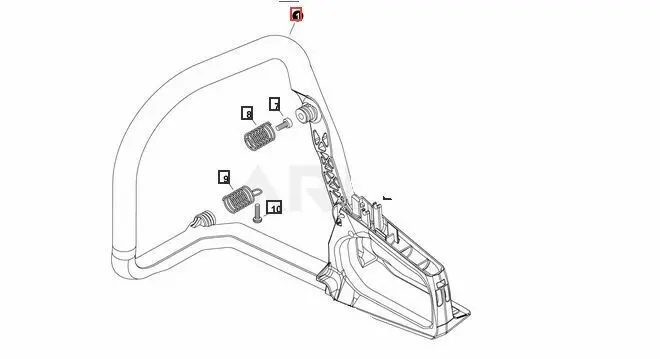 C410001500 Oem Echo Rear Handle For Cs-3510 Chainsaw #1 In Schematic Only! 1