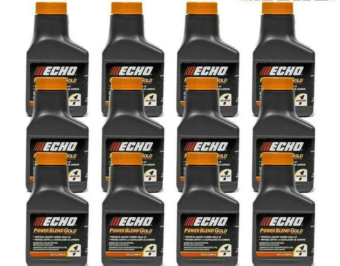 (12 Pack) 2.6Oz: 1 Gallon 2-Cycle Oil Mix Powerblend 6450001G Gold 1