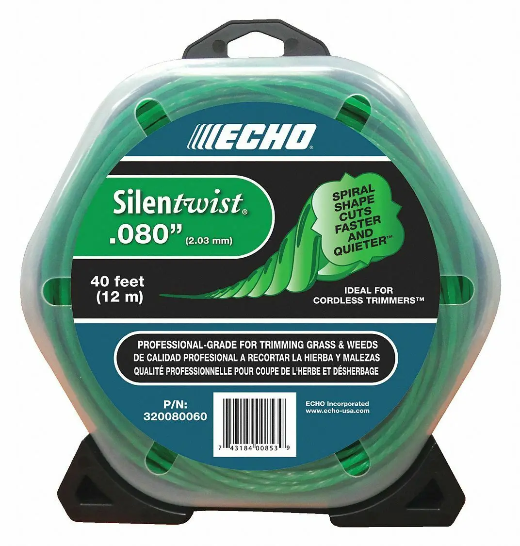 Echo 40Ft Silentwist .080 Green Trimmer Line 320080060 1