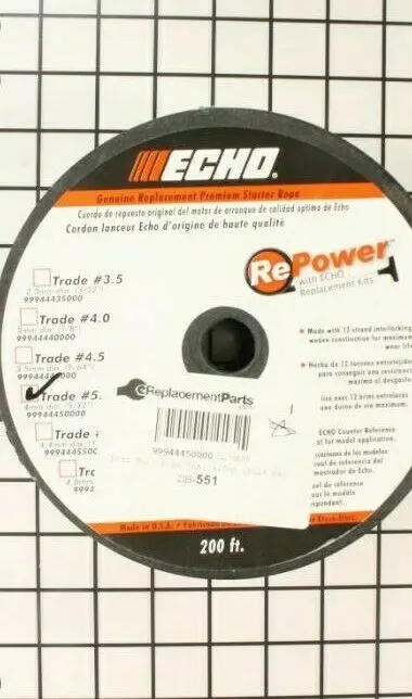 9994445000 Genuine Echo / Shindaiwa #5 Starter Rope 5/32In  X 200 Ft 1