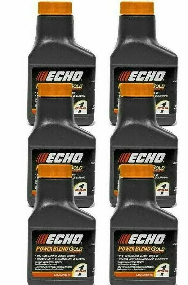 (6 Pack) 2.6Oz: 1 Gallon 2-Cycle Oil Mix Powerblend 6450001G Gold 1