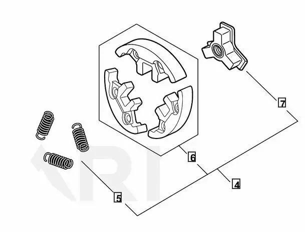 A056000840 Genuine Echo Clutch Assembly Cs-4510 Cs4510 1
