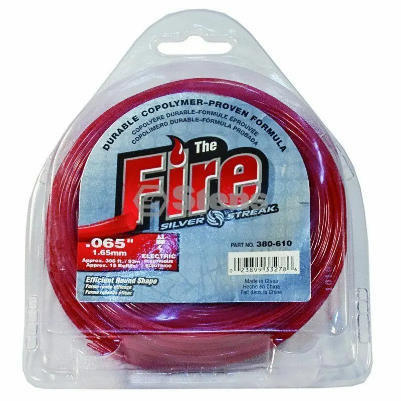 380-610 Fire .065 Trimmer Line Stens Silver Streak 1/2Lb Donut (308Ft) 1