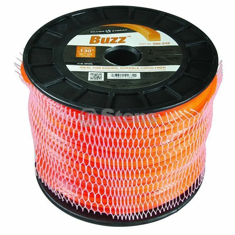 380-245 Buzz .130 Trimmer Line Stens Silver Streak 5Lb Spool (656Ft) 1
