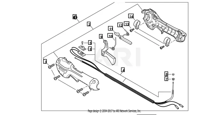 P021051560 Genuine Oem Echo Pe-2620 Control Handle Assy, Srm-2620 1