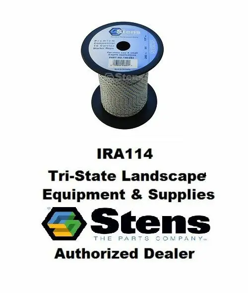 146-092 Stens 200' Solid Braid Starter Rope Rope # 4 Diameter: 1/8" Lesco 050057 2