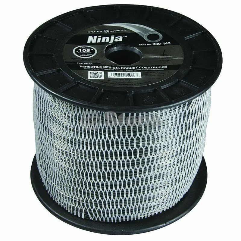 380-443 Ninja .105 Trimmer Line Stens Silver Streak 5Lb Spool (1175Ft) 1