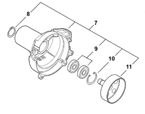 P021050872 Genuine Echo Fan Cover Assy P021050871 Fits Srm-2620 Srm-2620T 1