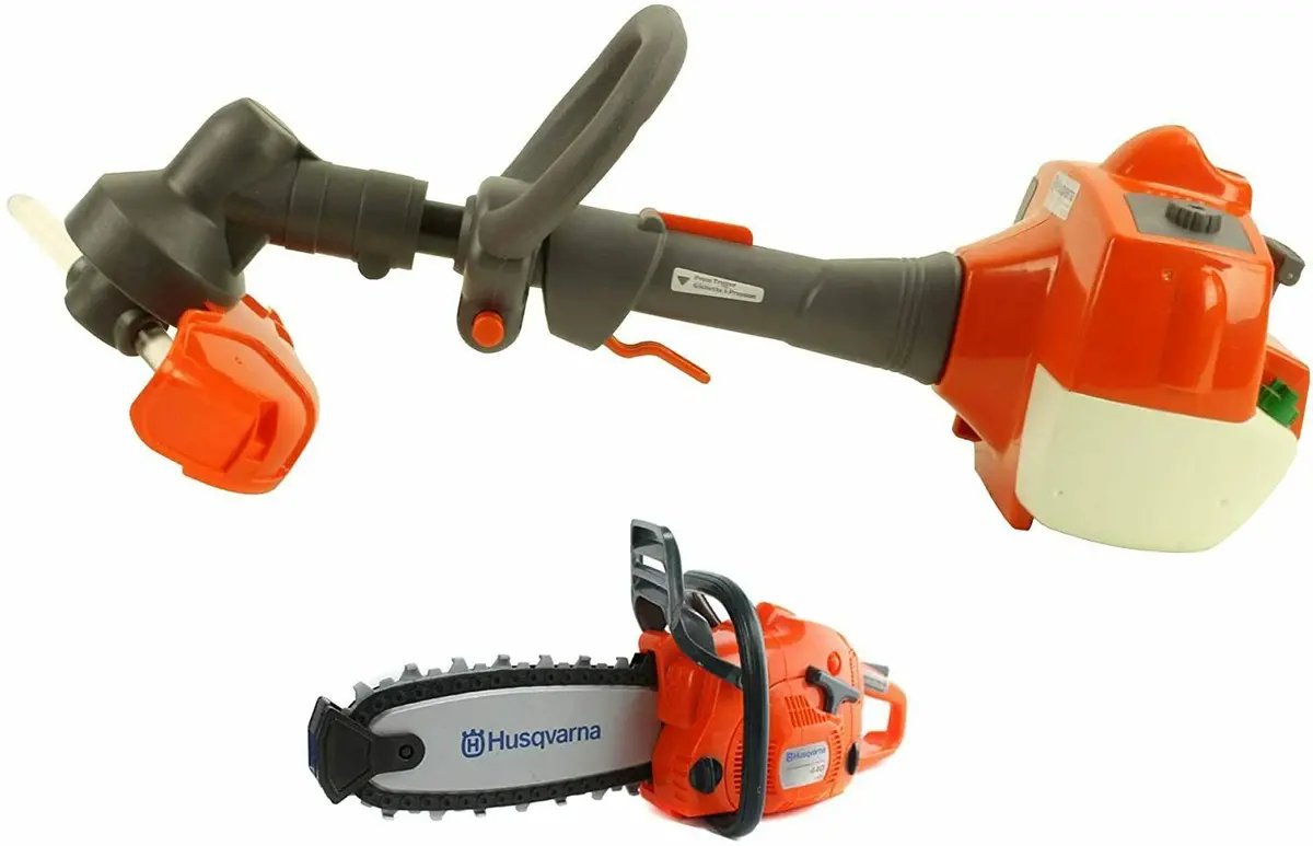Husqvarna Battery-Operated Pretend Play Toy Weed Trimmer And Chainsaw For Kids 1