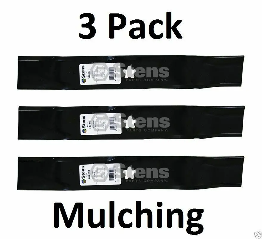 3 Pack Stens 340-091 Mulching Blade For Ayp 173921 Husqvarna 532173921 1
