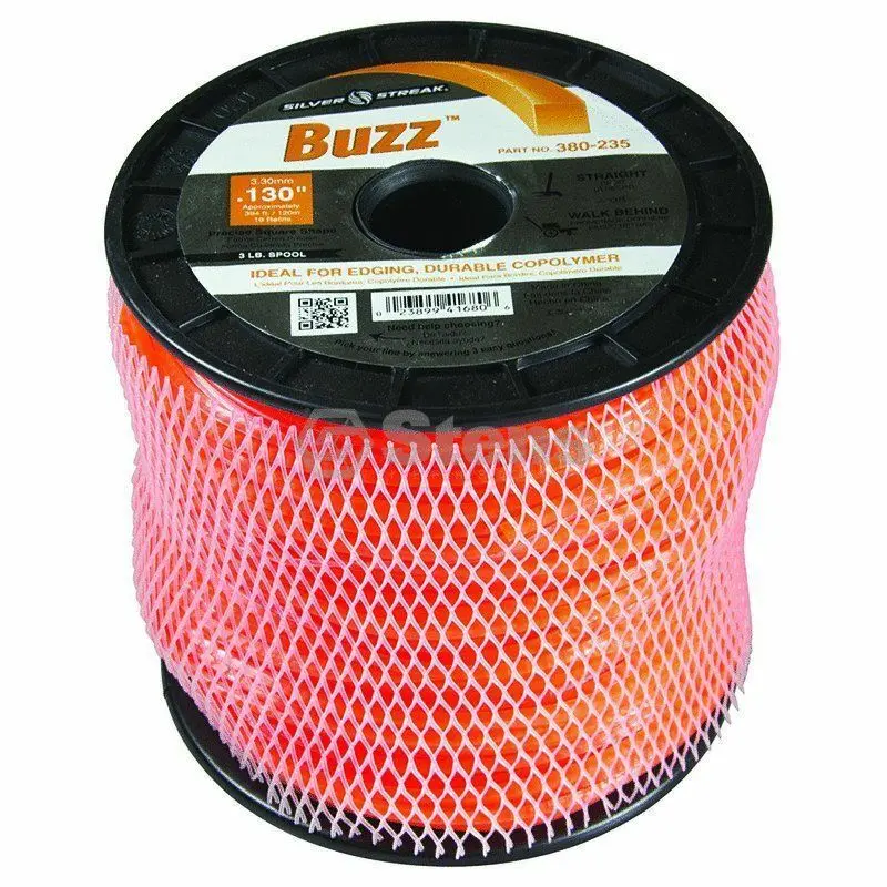 380-235 Buzz .130 Trimmer Line Stens Silver Streak 3Lb Spool (394Ft) 1