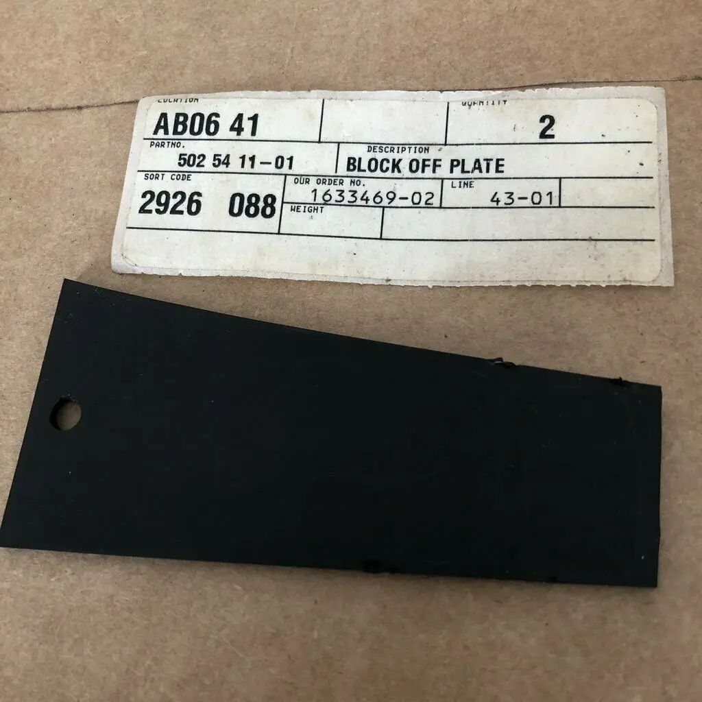 502541101 Genuine Oem Husqvarna Block Off Plate 502-54-11-01 1