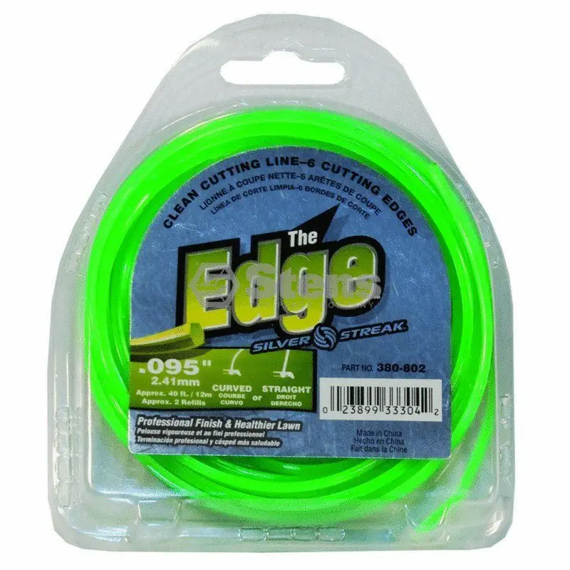 380-802 Edge .095 Trimmer Line Stens Silver Streak (40Ft) 1