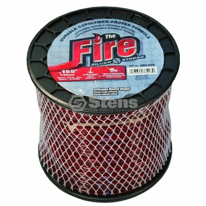 380-635 Fire .155 Trimmer Line Stens Silver Streak 3Lb Spool (351Ft) 1